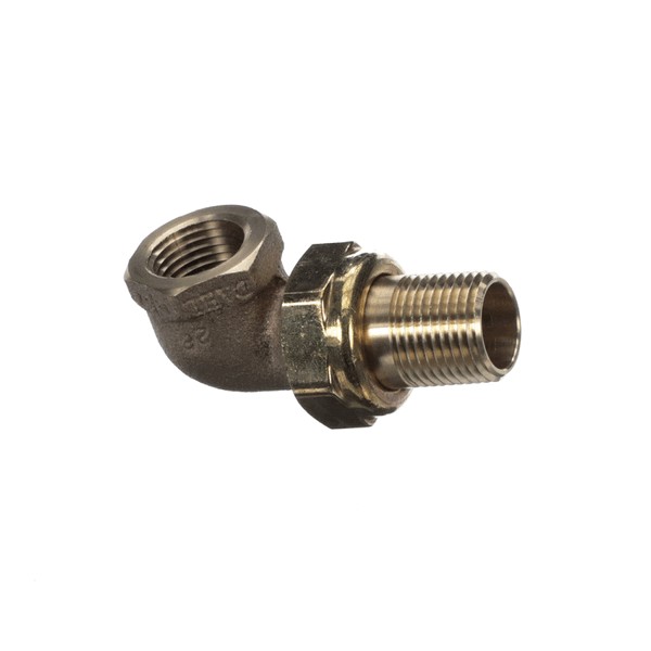 (image for) CROWN STEAM 9697-1 BRASS UNION ELBOW - 90 DEG. X 1/2" PIPE